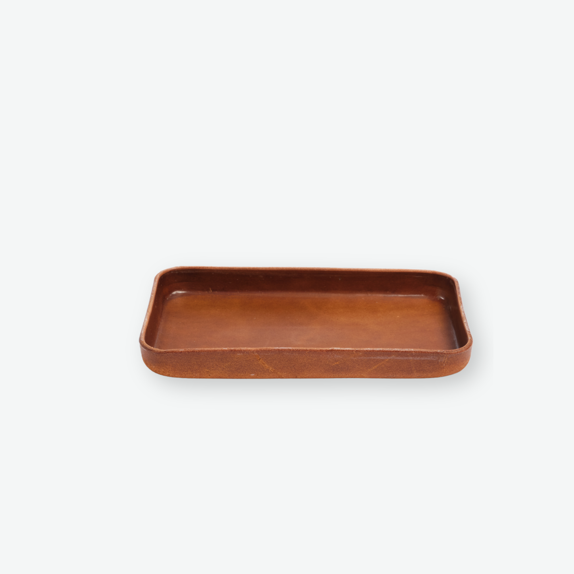 The Leather Catchall Tray in Brown