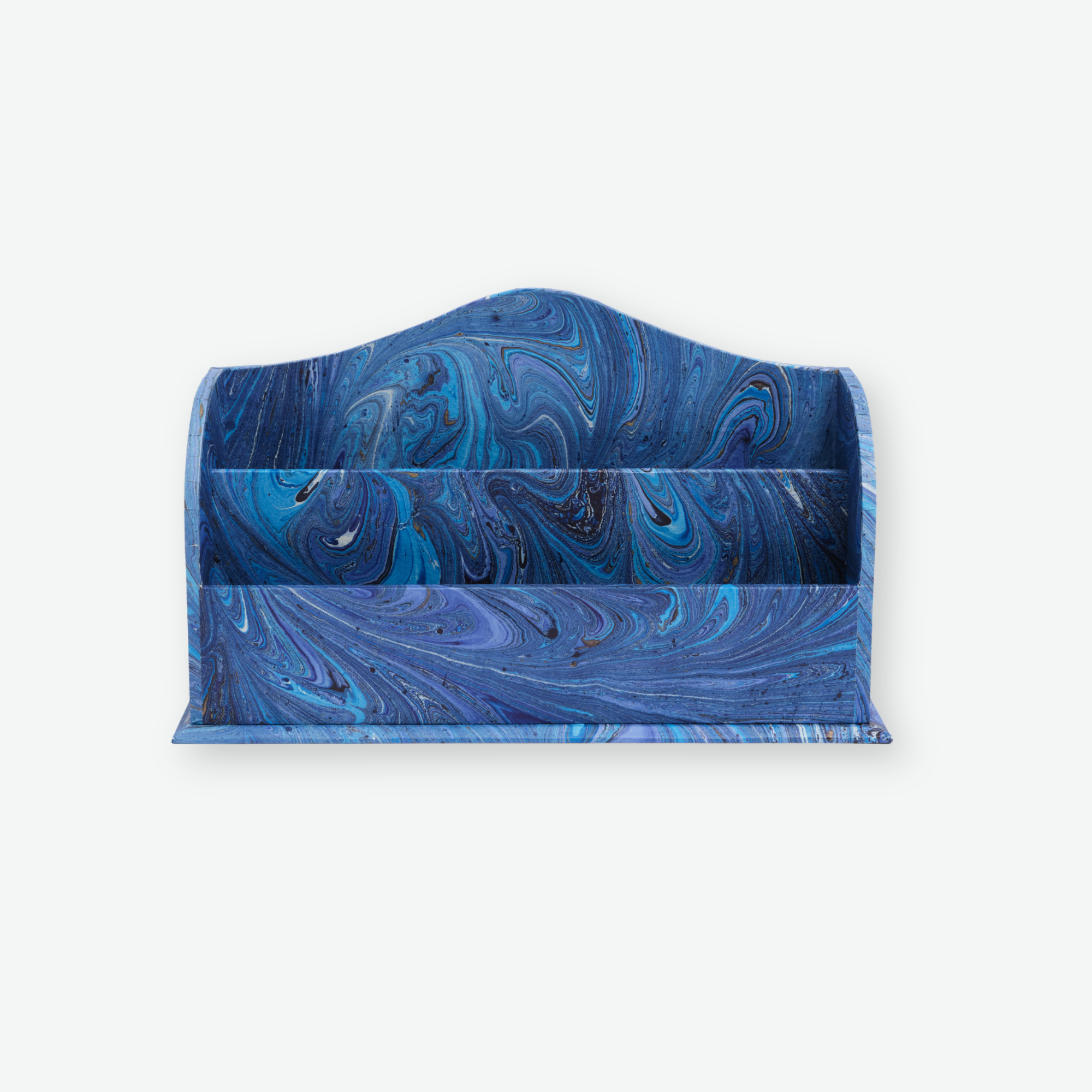 The Marbled Desktop Organizer in Blue