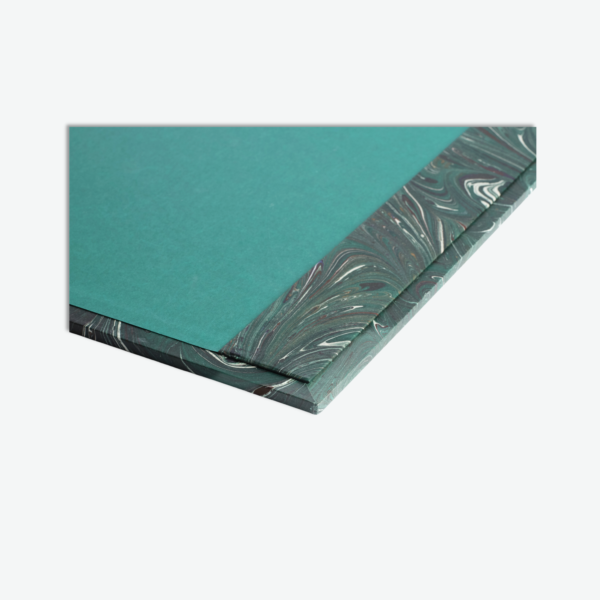 The Marbled Desk Pad in Green