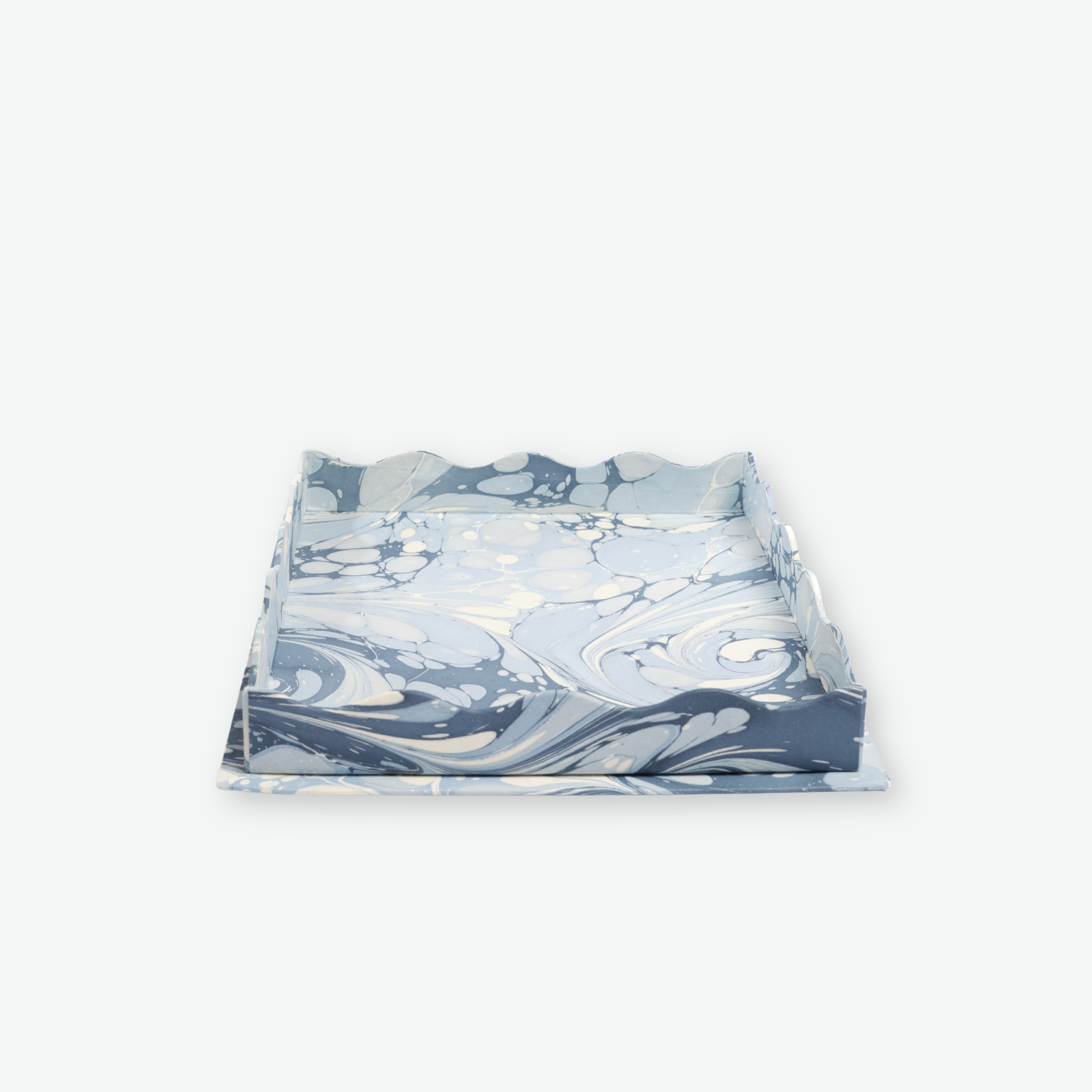 The Marbled Letter Tray in Blue