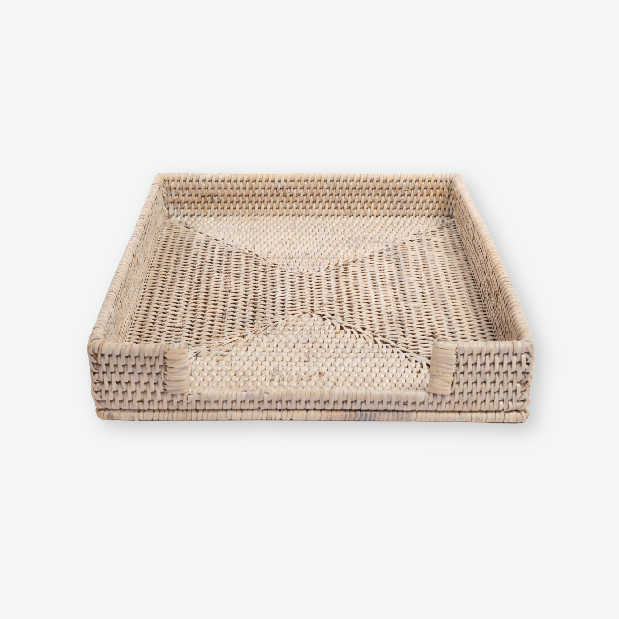 The Rattan Letter Tray in White