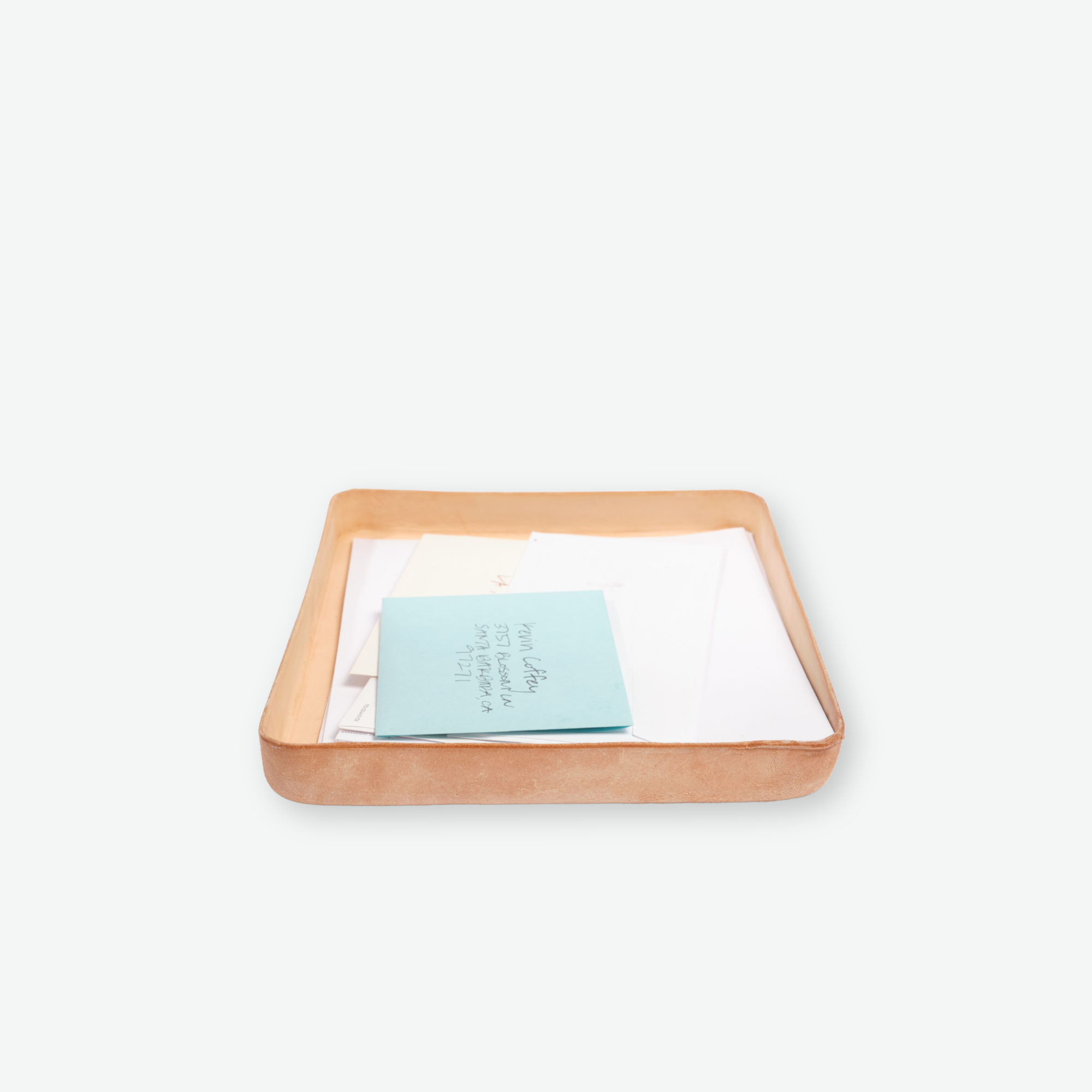 The Leather Letter Tray in Tan