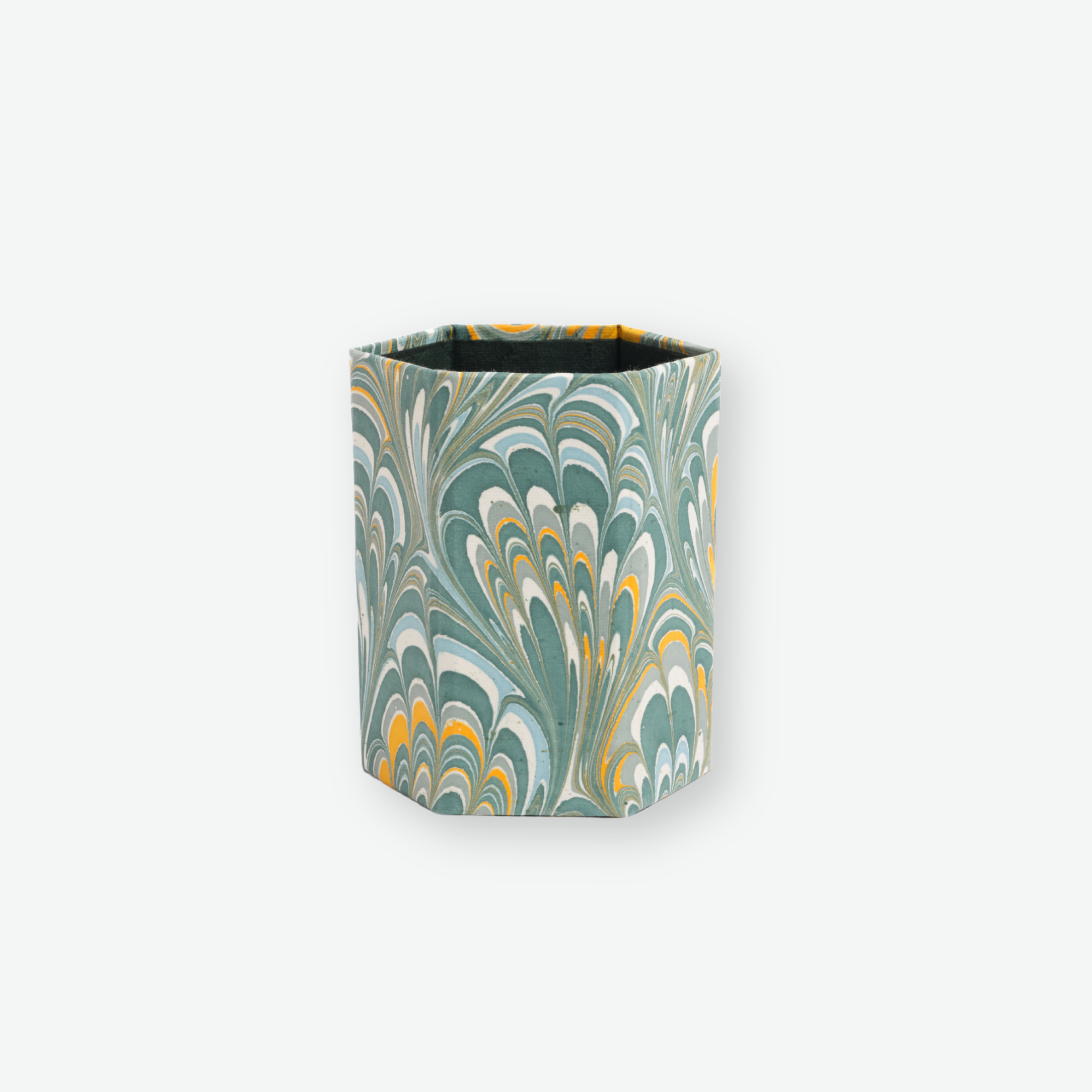 The Marbled Pencil Cup in Green