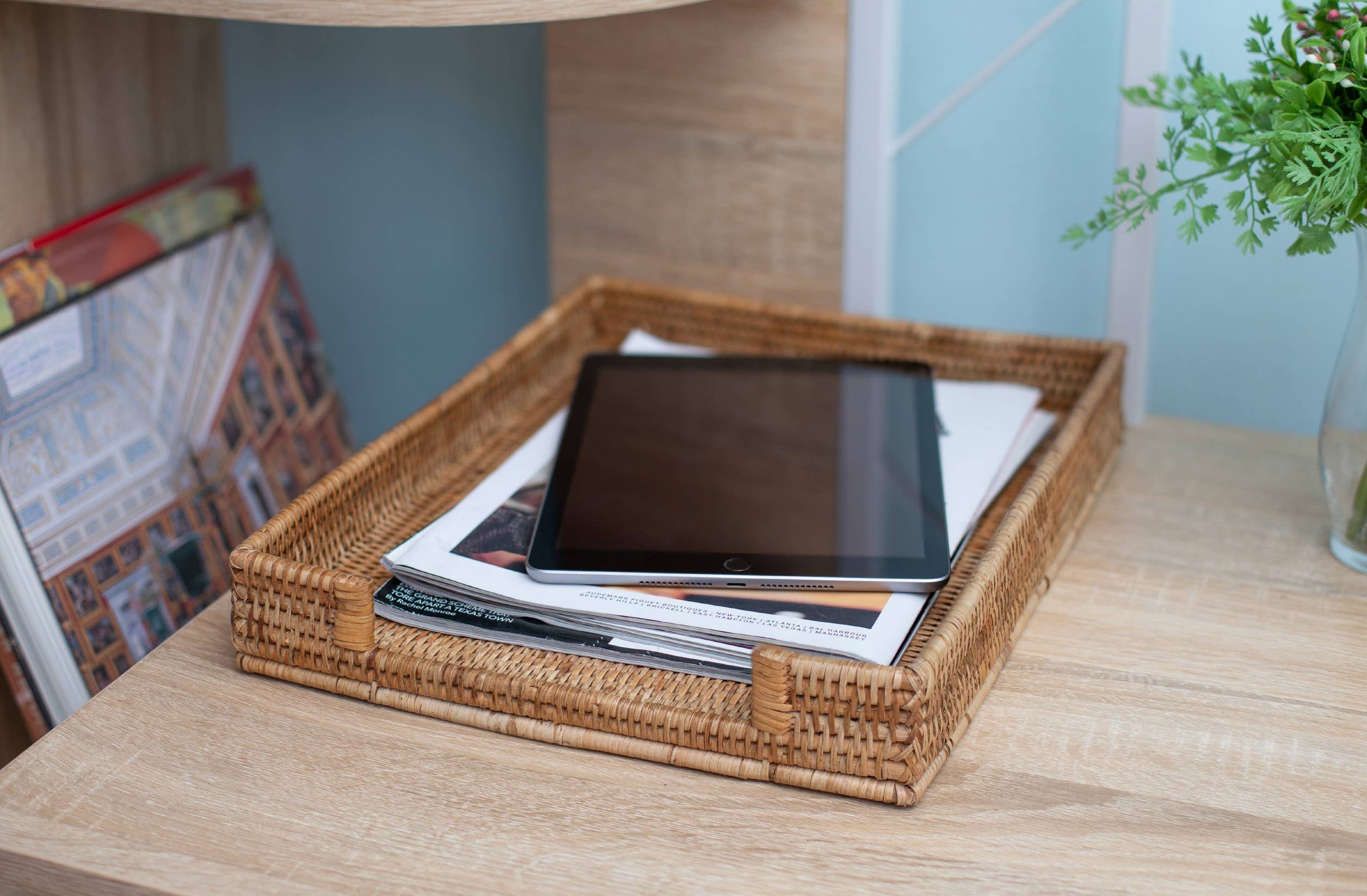 Artifacts Rattan™ Office Paper Tray: Honey Brown