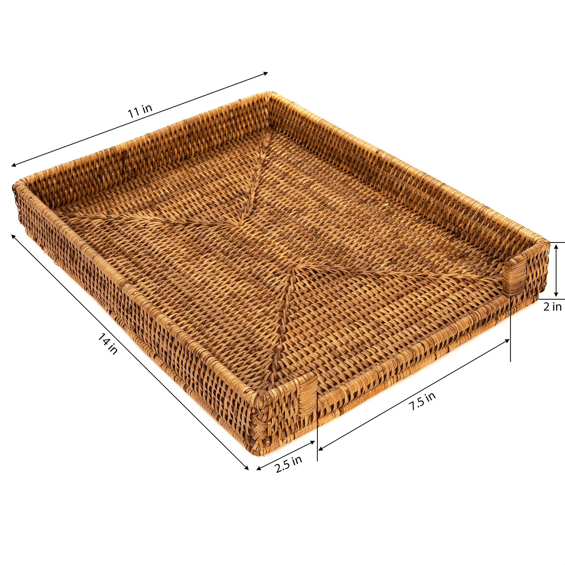Artifacts Rattan™ Office Paper Tray: Honey Brown