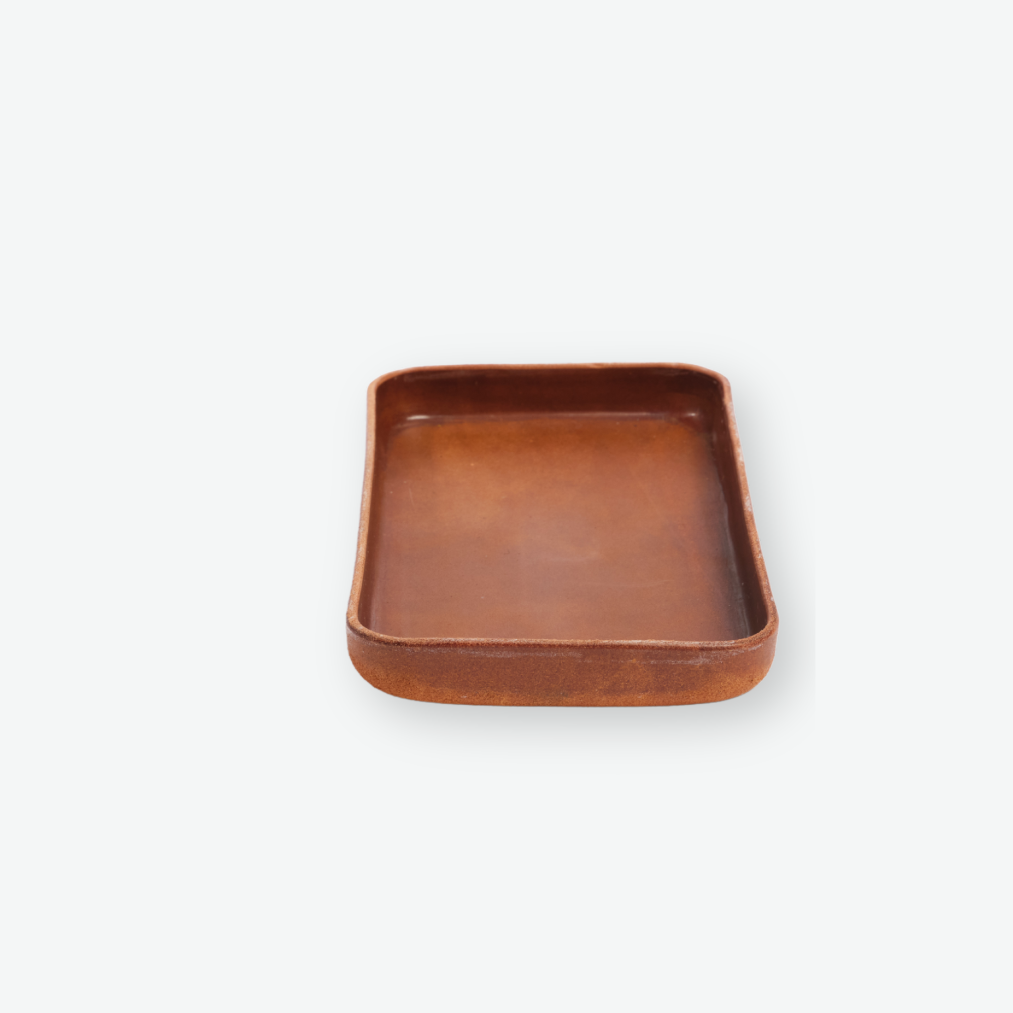 The Leather Catchall Tray in Brown