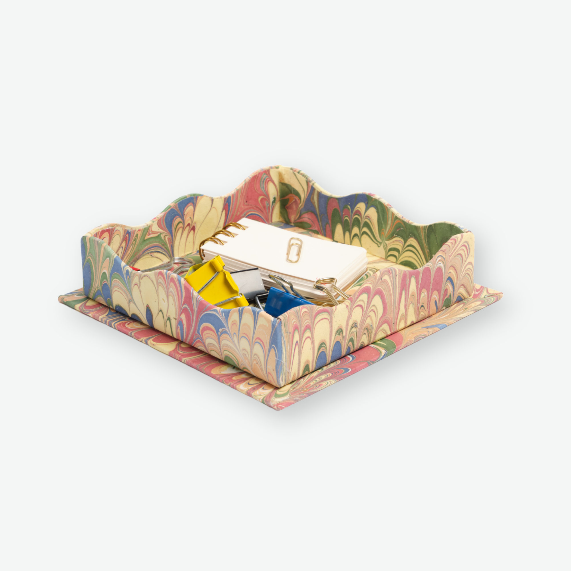 The Marbled Catchall Tray in Multicolor
