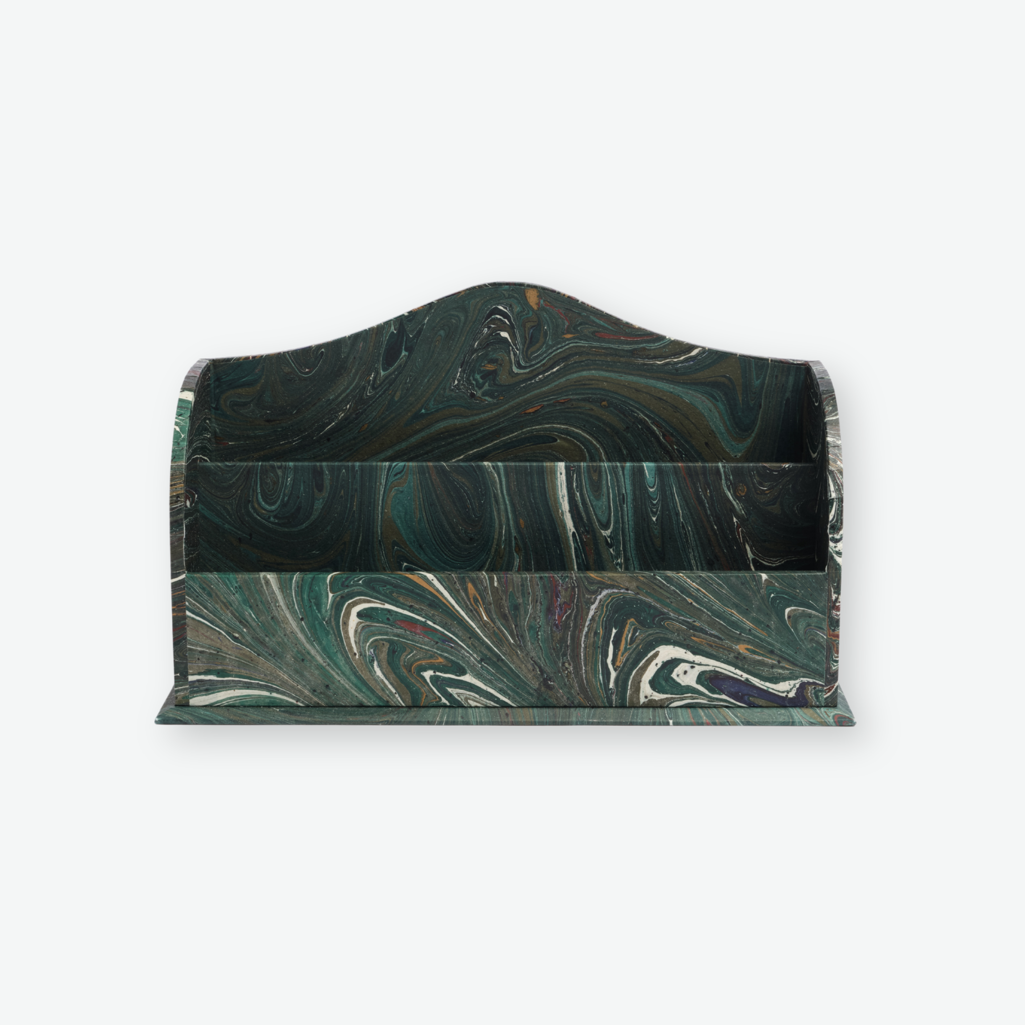 The Marbled Desktop Organizer in Green
