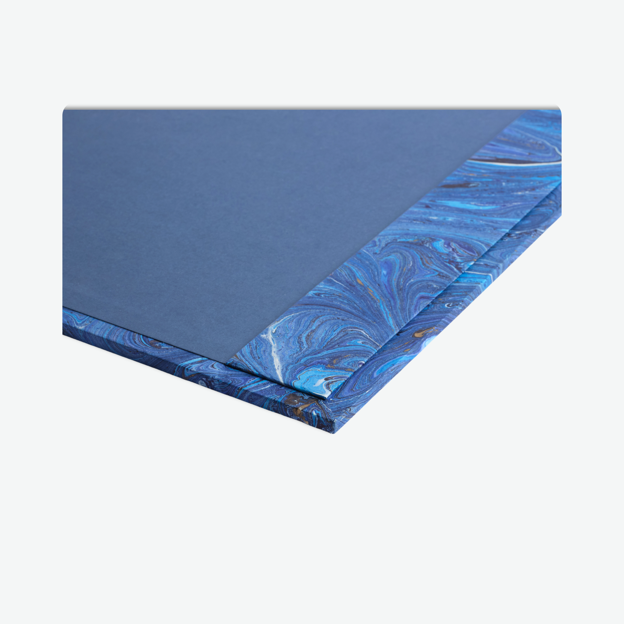 The Marbled Desk Pad in Blue