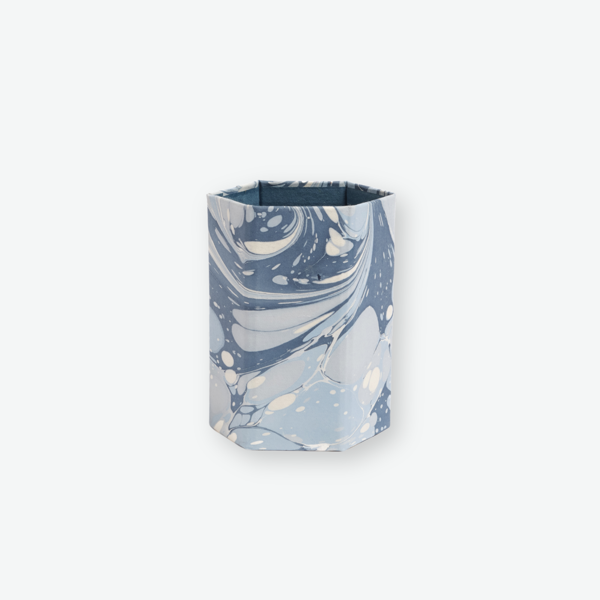 The Marbled Pencil Cup in Blue