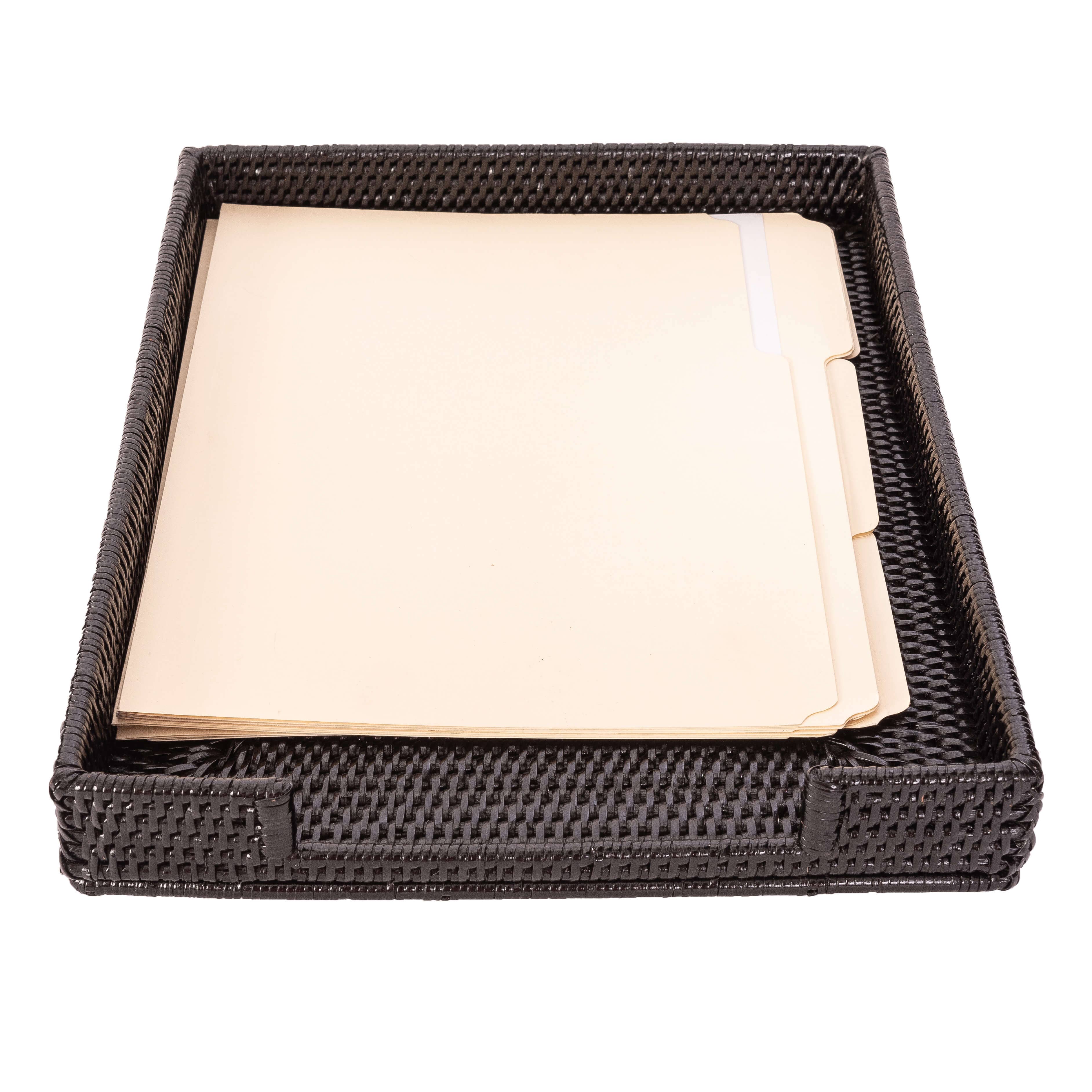 Artifacts Rattan™ Office Paper Tray: Honey Brown